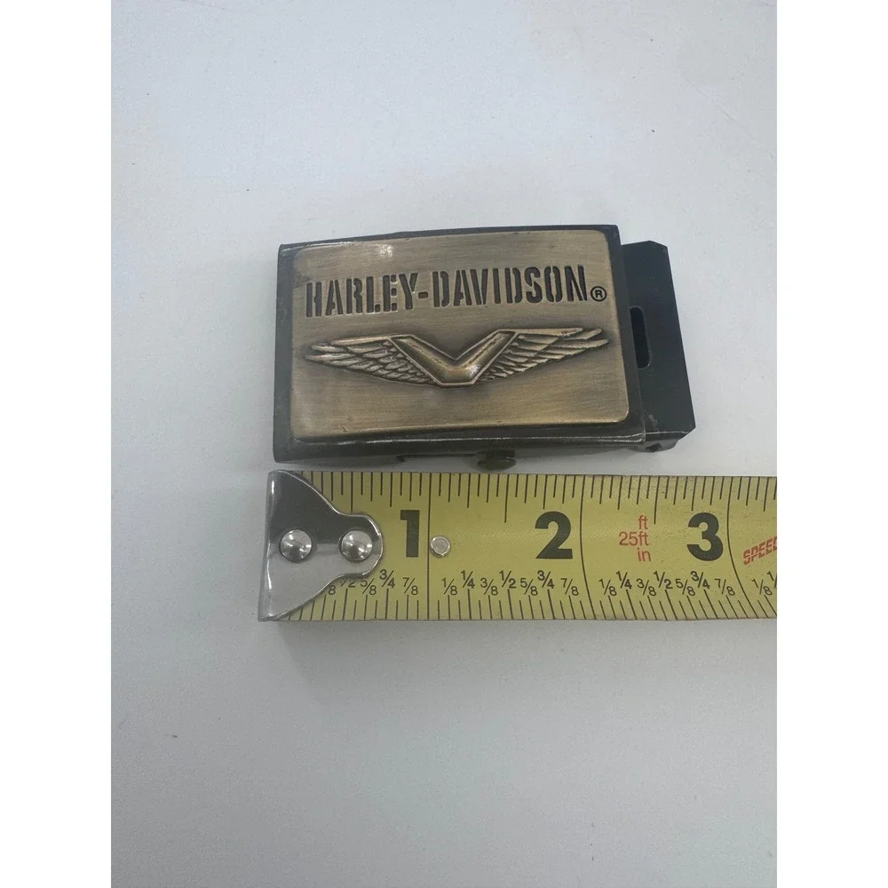 Harley-Davidson Belt Buckle Winged Logo‎ Flip Top Clamp Classic Rectangle